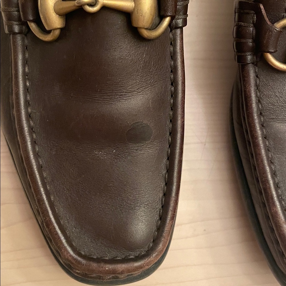 Gucci Brown Leather Horsebit Loafers with Gold Hardware - Picture 10 of 10